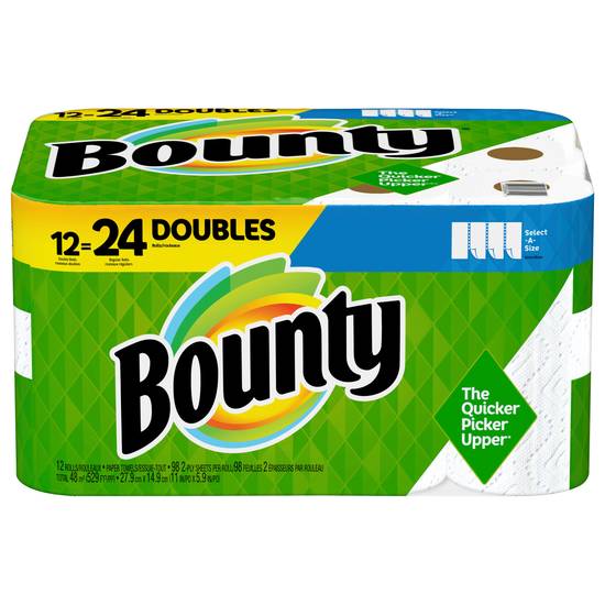 Bounty Select-A-Size Double Paper Towel Rolls (12 rolls)