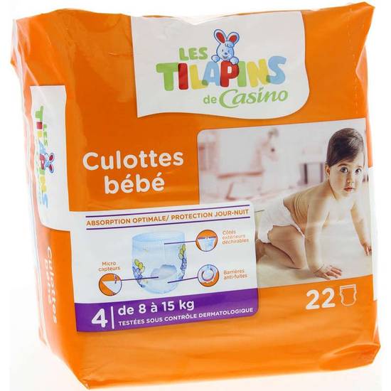 Les Tilapins Culottes bébé - Taille 4 - 8 à 15kg - x22