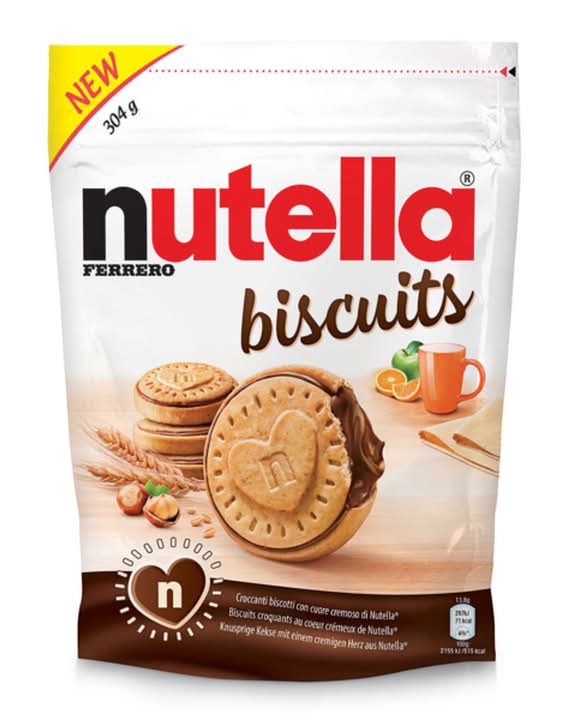 Nutella · Biscuits galletas rellenas de chocolate con avellana (304 g)