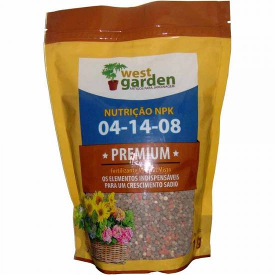 West garden fertilizante nutrição npk 04-14-08 premium (1kg)