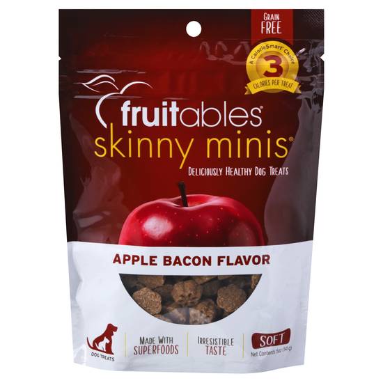 Fruitables Skinny Minis Soft Apple Bacon Flavor Dog Treats
