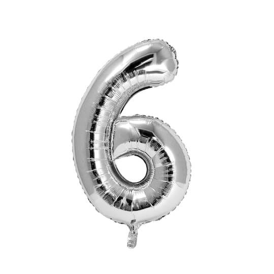 Silver Foil Number Balloon By Celebrate It