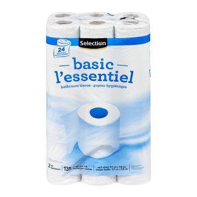 Selection · 2 épaisseurs 100% recyclé - Bathroom tissues (24 rolls)