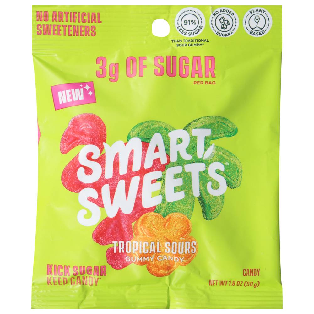 SmartSweets Gummy Candy, Tropical Sours (1.8 oz)