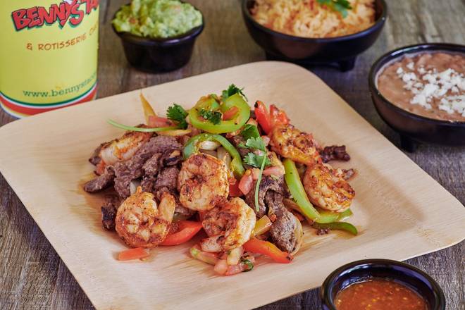 Grilled Steak & Shrimp Fajitas