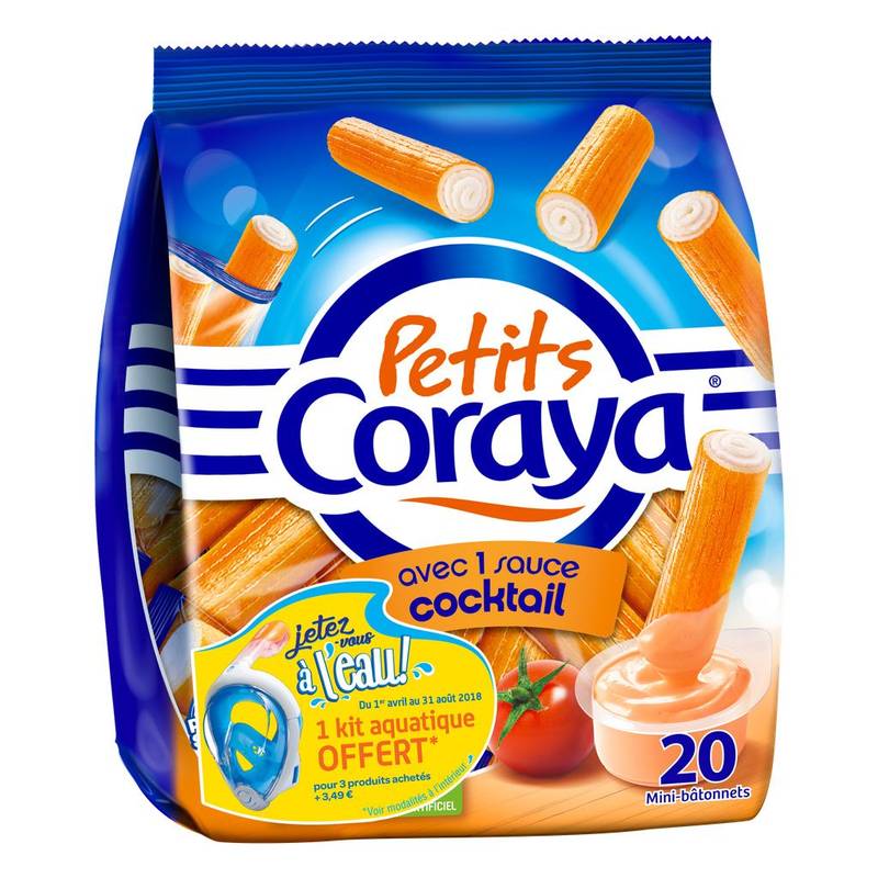 Coraya - Bâtonnets de surimi sauce cocktail (21 pièces)