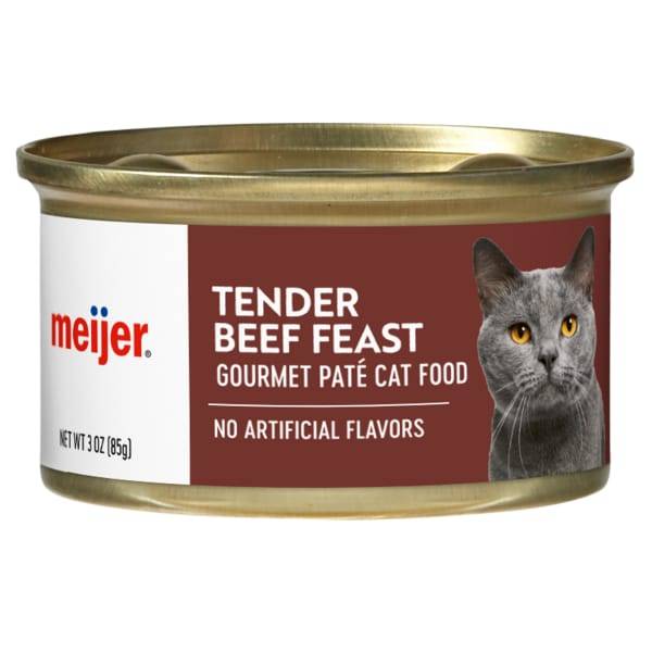 Meijer Gourmet Pate' Tender Beef Feast Cat Food (3 oz)