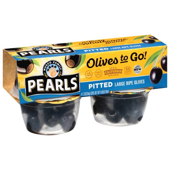 Pearls Olives To Go! Black Pitted Olives (4 ct)