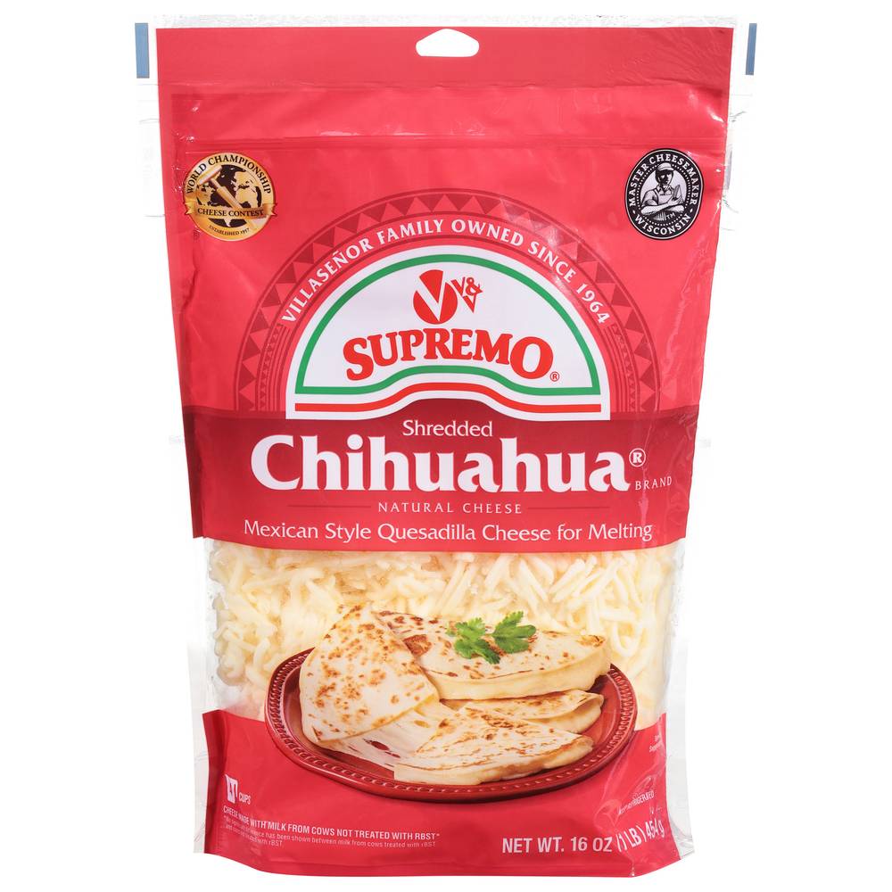 Supremo Queso Chihuahua Shredded Quesadilla Cheese