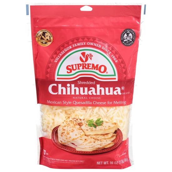 Supremo Queso Chihuahua Shredded Quesadilla Cheese (1 lb)