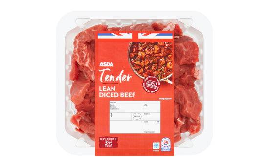 ASDA Diced Beef 400g