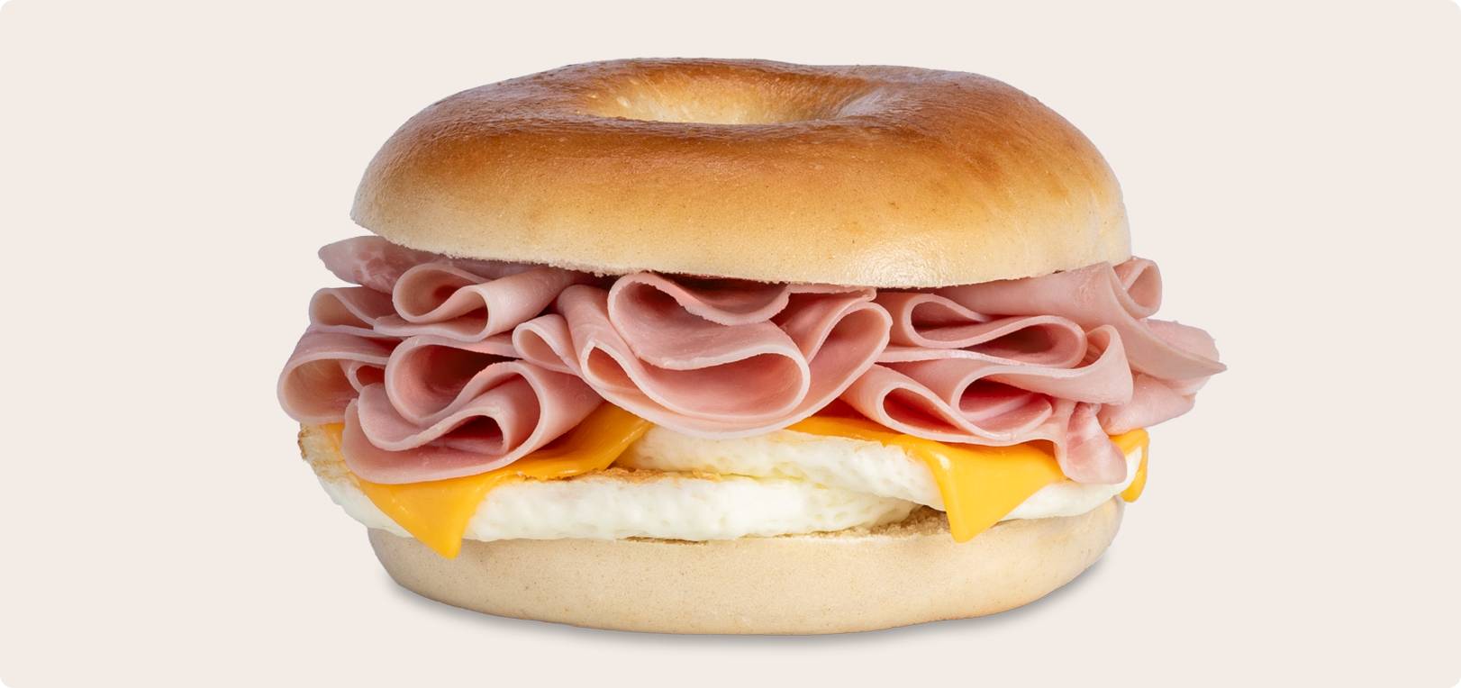 Ham, Egg & Cheese on a Bagel