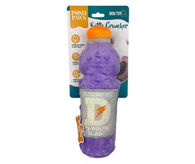 "Dogoraide" Purple Plush Bottle Cruncher Dog Toy