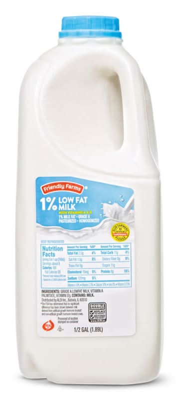 Friendly Farms 1% Lowfat Milk (0.5 gal)