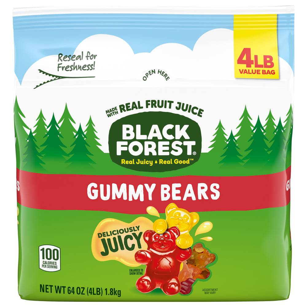 Black Forest Gummy Bears, Deliciously Juicy (64 oz)