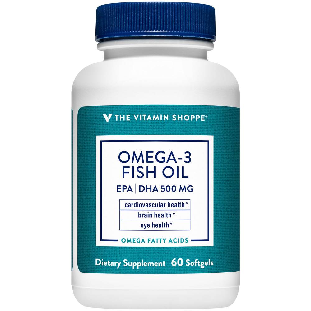 The Vitamin Shoppe Omega-3 Fish Oil 500 mg Softgels (60 ct)