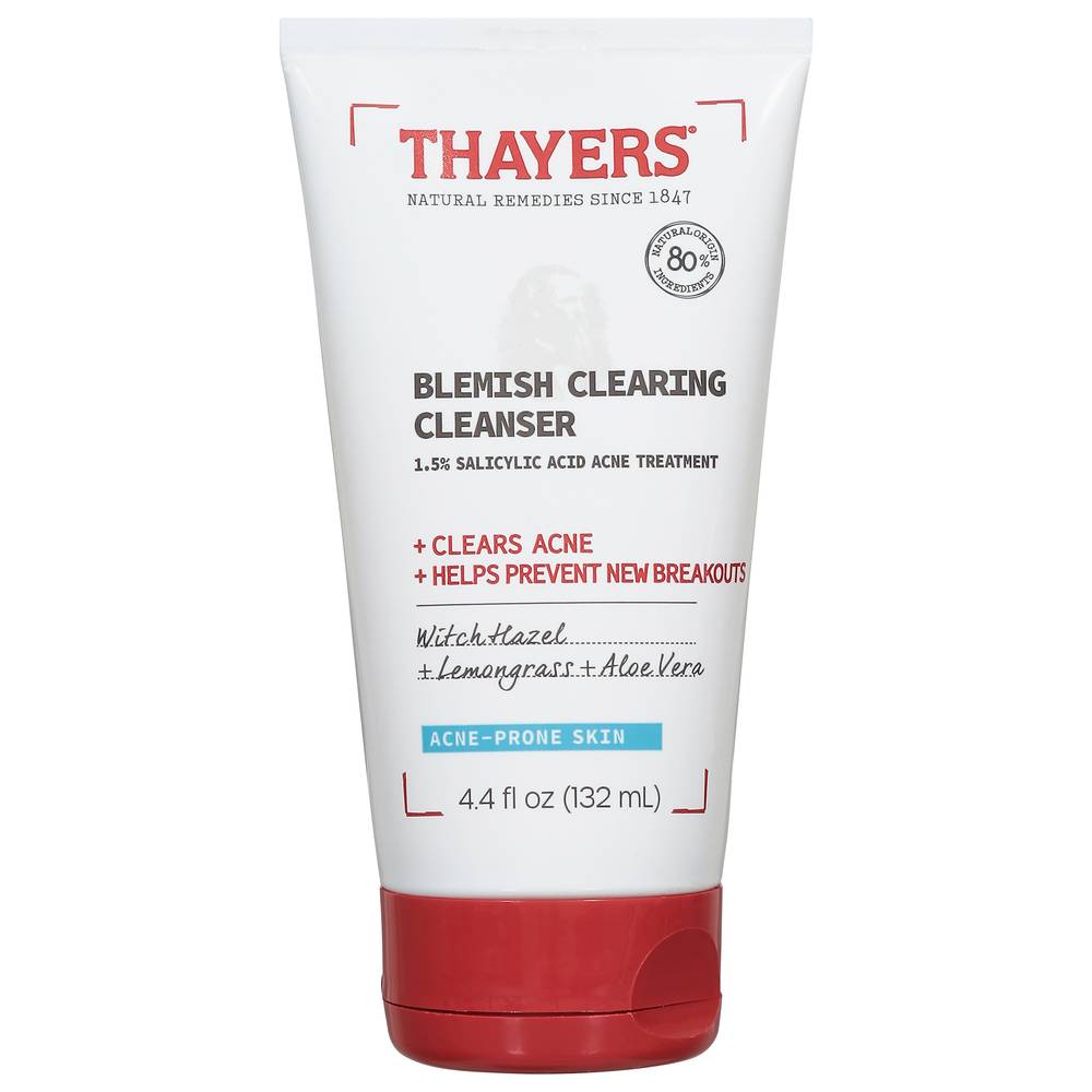 Thayers Witch Hazel + Lemongrass + Aloe Vera Blemish Clearing Cleanser (4.4 fl oz)