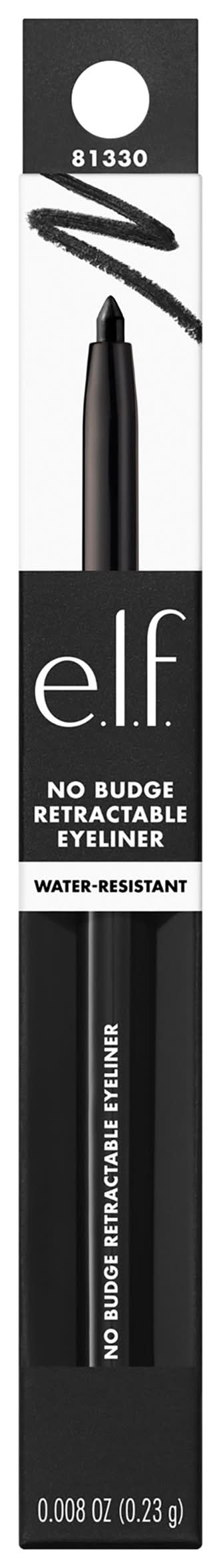 e.l.f. No Budge Retractable Eyeliner, Black (0.06 oz)