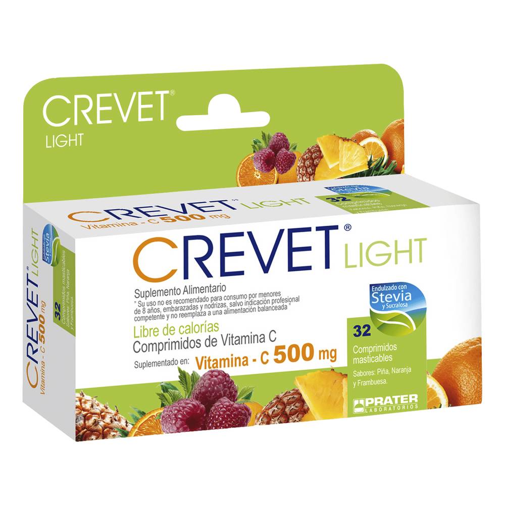 Crevet suplemento vitamina c light 500 mg (32 comprimidos masticables)