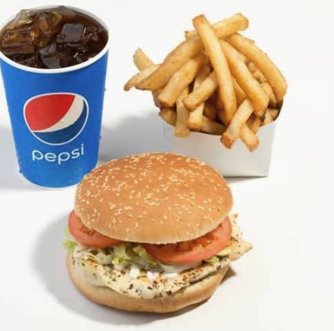 Trio #6 Burger Au Poulet + Frite + Boisson
