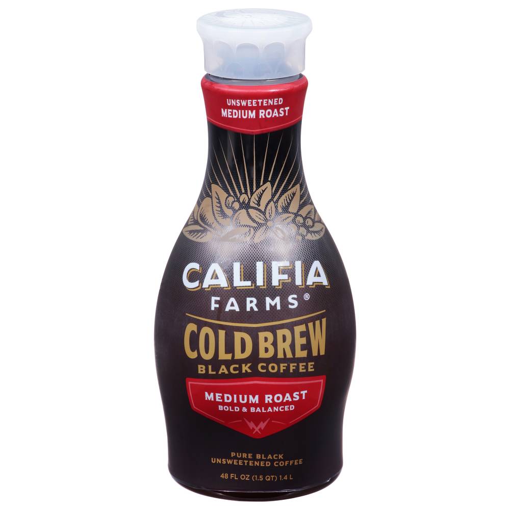 Califia Farms Unsweetened Medium Roast Cold Brew Black Coffee (350 oz)