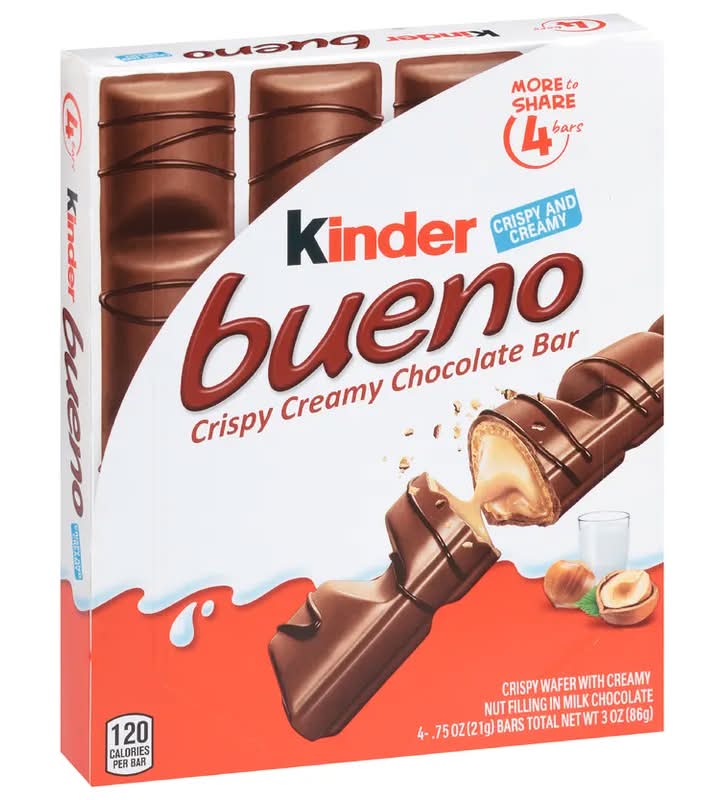 Kinder Bueno Crispy Creamy Chocolate Bar - 4 Pack