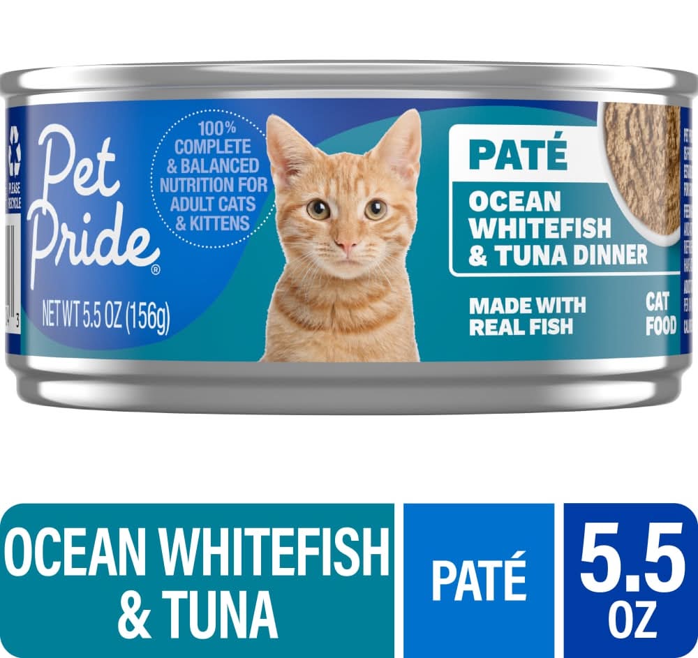 Pet Pride Wet Cat Food, Ocean Whitefish & Tuna Dinner, Adult/Kitten (5.5 oz)