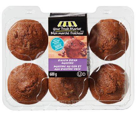 Your Fresh Market Raisin Bran Muffins (600 g)