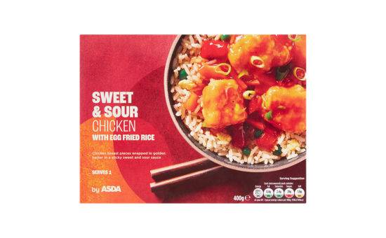 Asda Sweet & Sour Chicken with Egg Fried Rice 400g