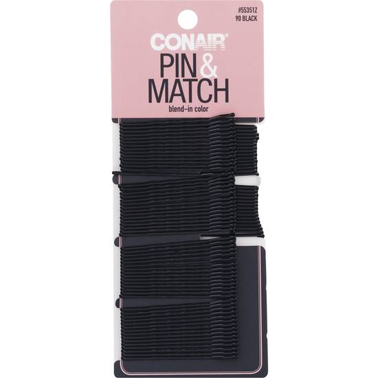 Conair Secure Hold Black Bobby Pins, 90CT