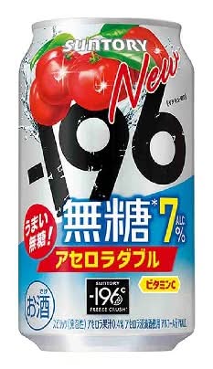 406413：サントリー －196℃ 瞬間凍結 無糖アセロラ 350ML缶 / Suntory, -196℃ Instant Freeze, Unsweetened Acerola, ×350ML