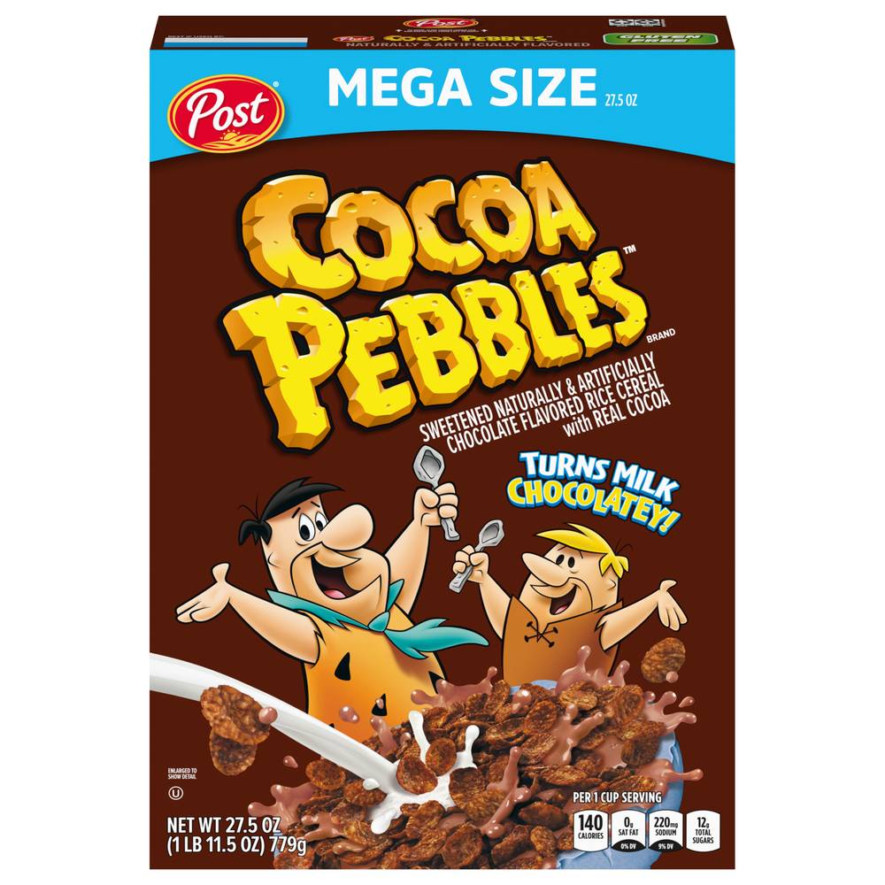 Cocoa Pebbles Rice Cereal, Chocolate (27.5 oz)