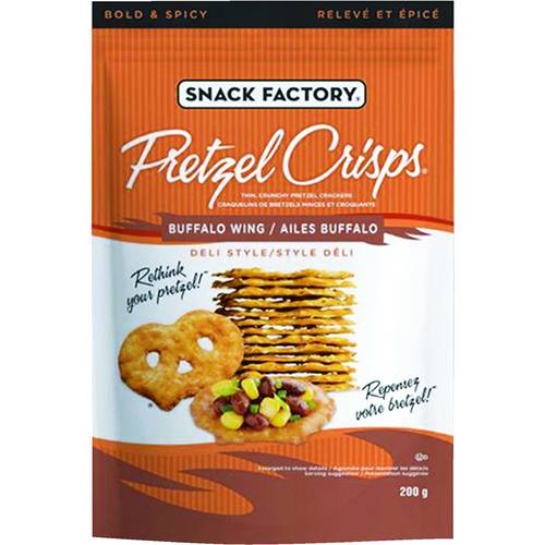 Snack Factory Pretzel Crisps, Buffalo Wings (200 g)