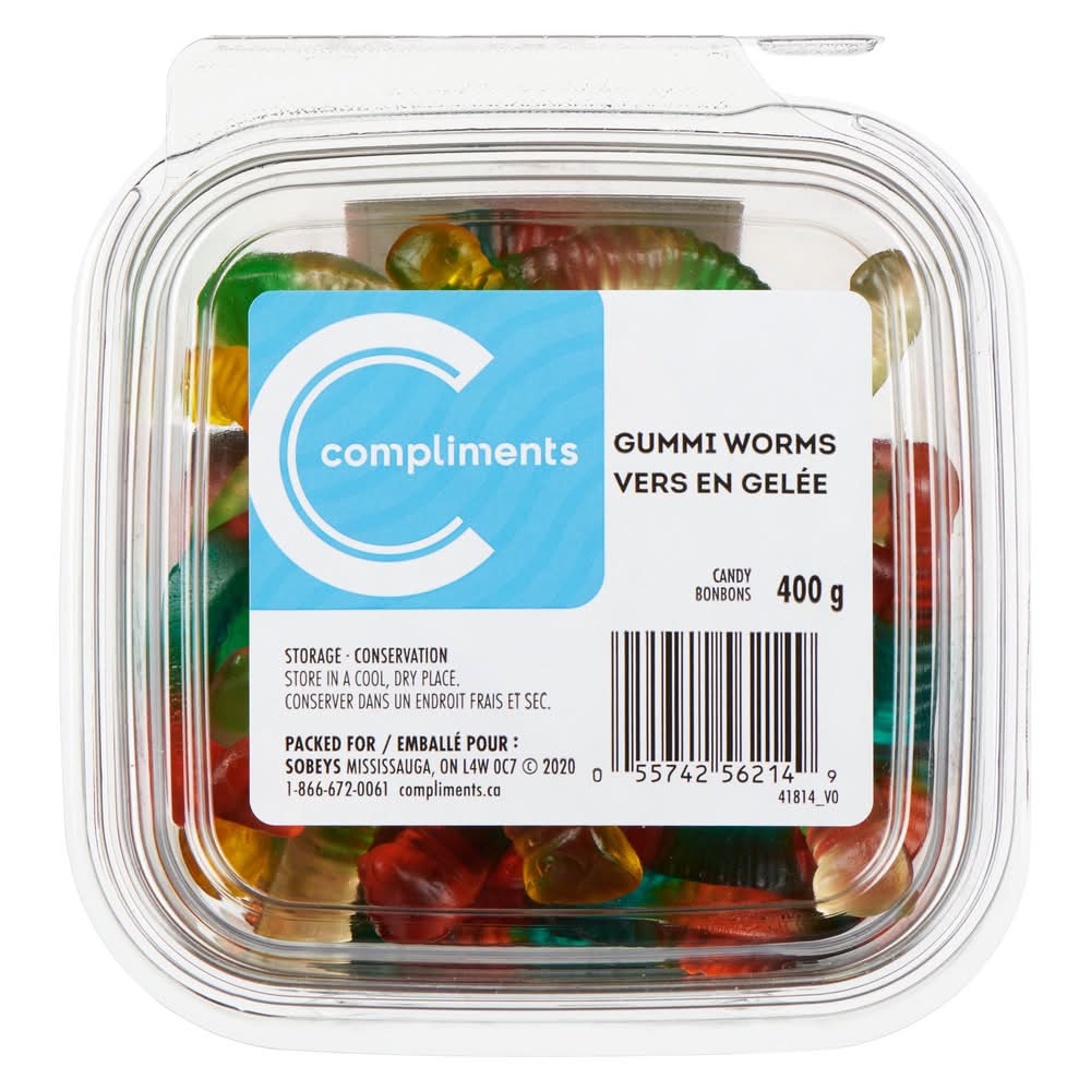 Compliments Candy Gummi Worms (400 g)