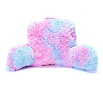 Pastel Zigzag Stripe Fuzzy Bed Rest Pillow