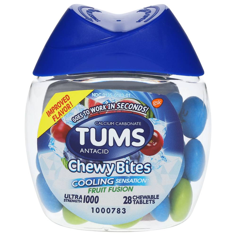 Tums Ultra Strength Cooling Sensational Fruit Fusion Antacid Chewable Tablets (4.8 oz)