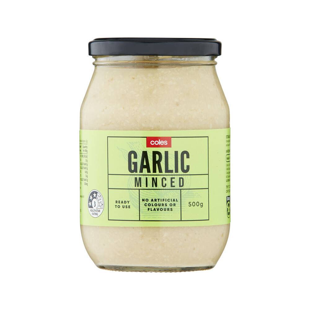 Coles Minced Garlic 500g