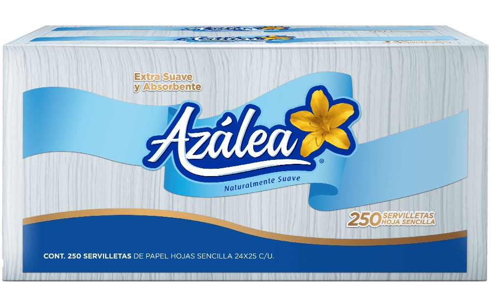 Azálea · Servilletas de papel de hoja sencilla, 24x25 cm (250 un)