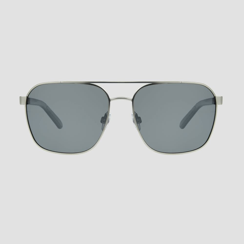 All In Motion Aviator Sunglasses With Mirrored Polarized Lenses, Men, Gray