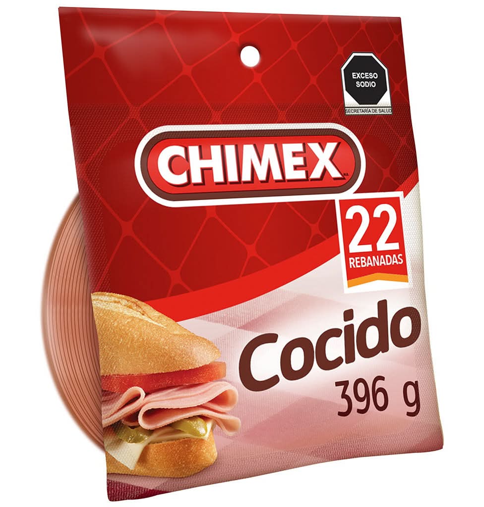Chimex · Jamón cocido de pavo y cerdo (396 g)