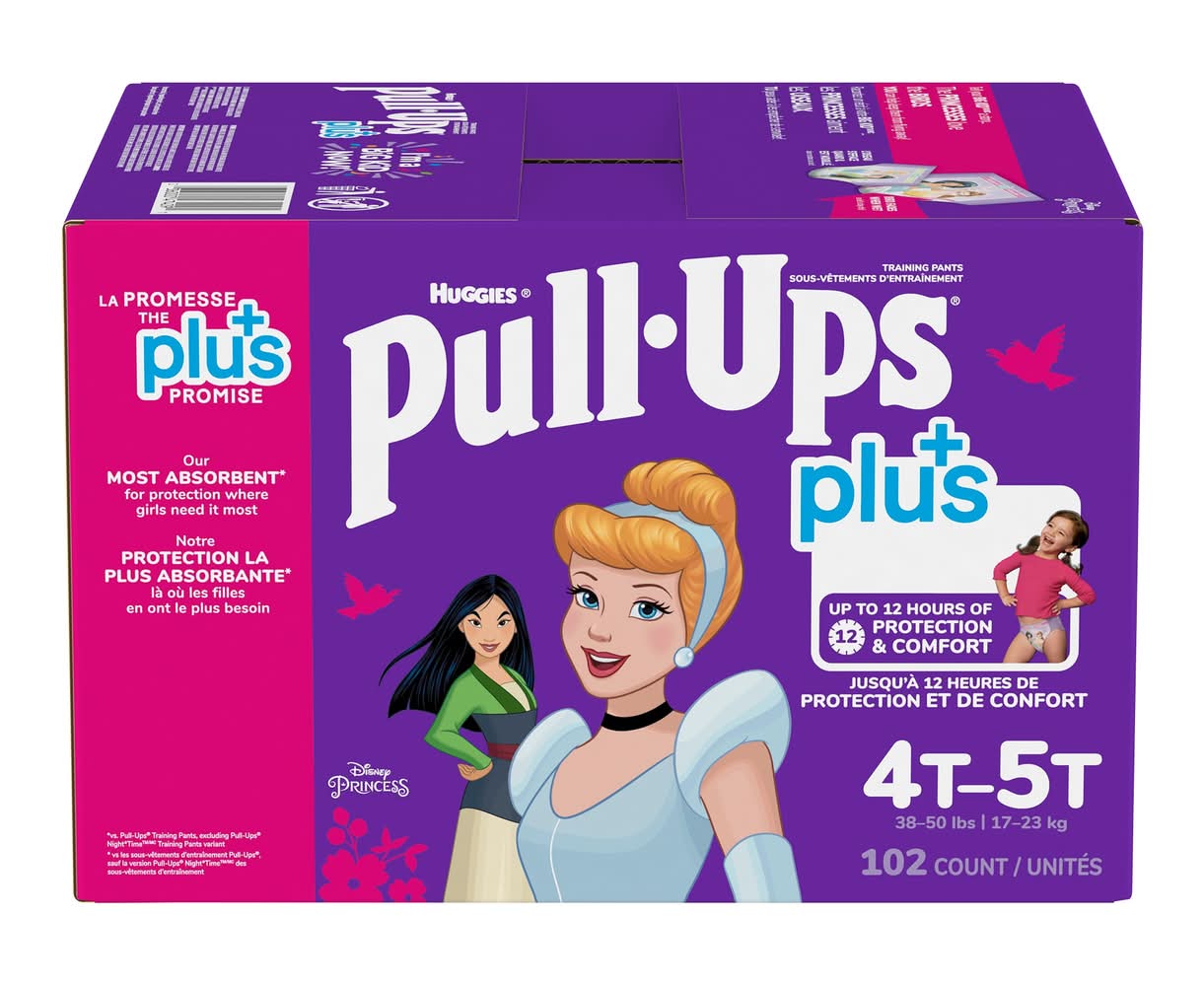 Huggies Pull-Ups Plus - Sous-Vêtements D’Entrainement 4T À 5T Pour Garçons, Paquet De 102 / Huggies Pull-Ups Plus Training Pants 4T - 5T Boy, Pack Of 102