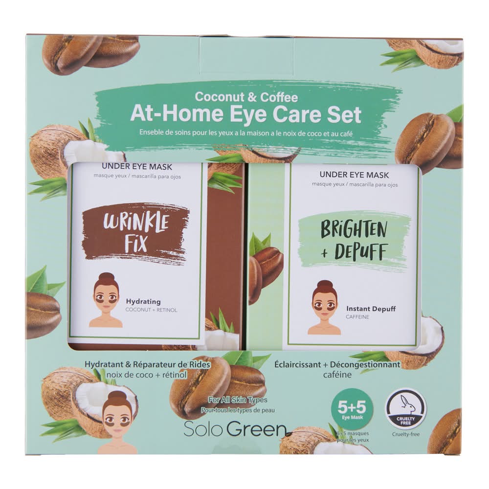 Solo Green Wrinkle Fix & Brighten+ Depuff Eye Mask Gift Set (10 pack)