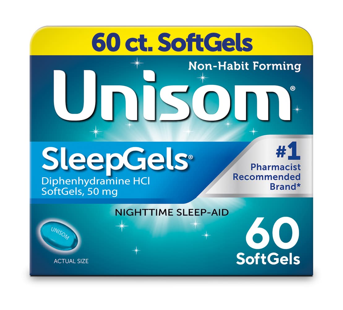 Unisom Sleepgels Nighttime Sleep Aid Softgels 50 mg (60 ct)