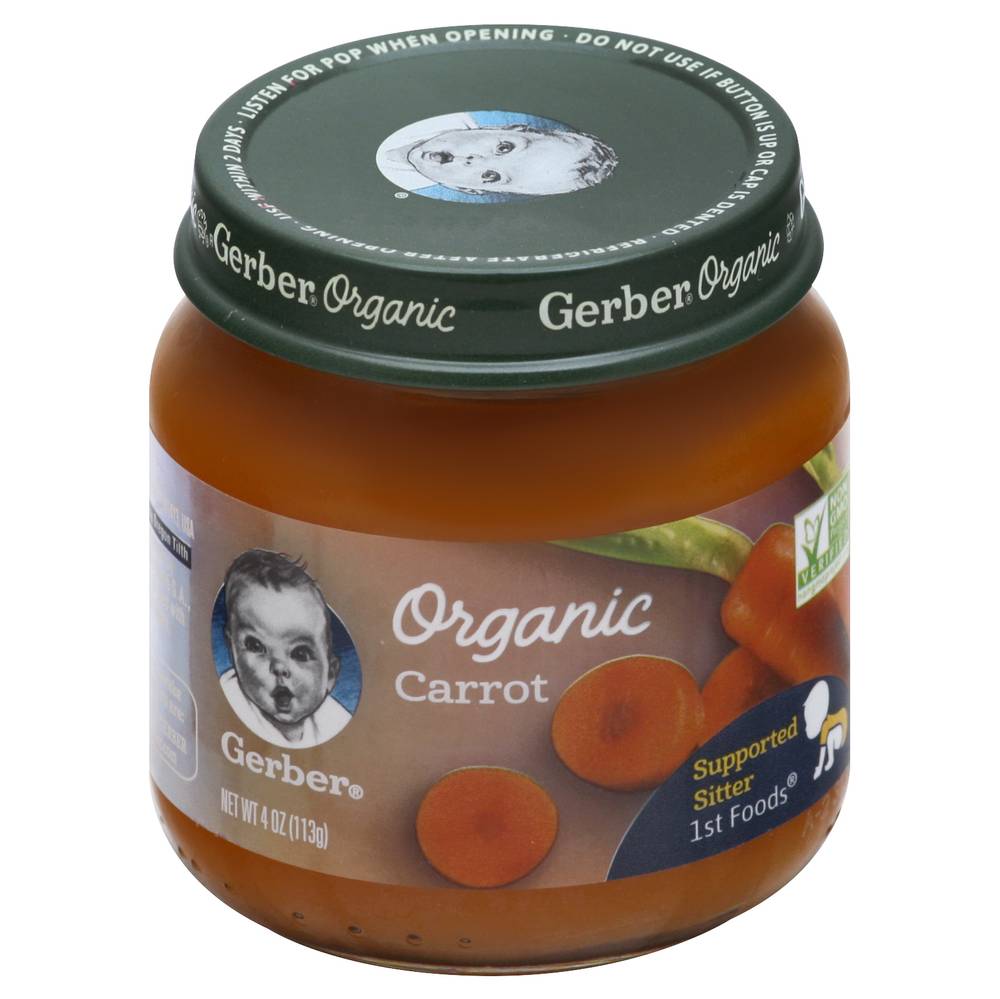 Gerber Carrot Organic Baby Food 1st Foods