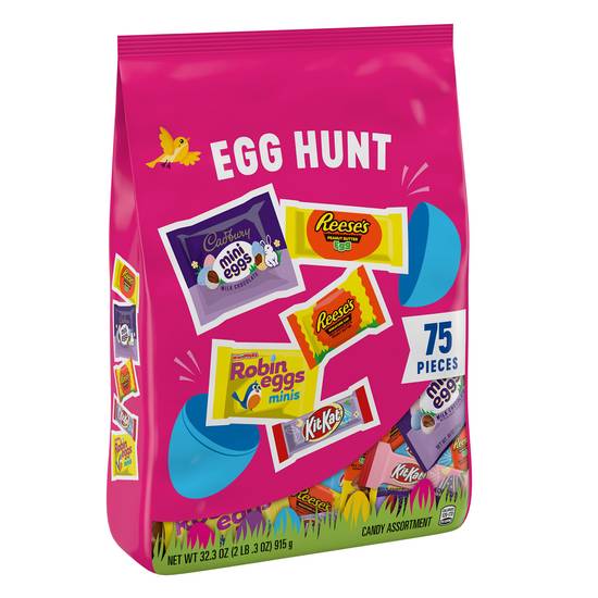 Hershey's Easter Assortment Stand Up Bag, 75-Piece - 33.4 oz