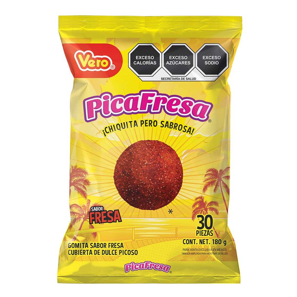 Vero gomitas pica fresa cubiertas con chile (bolsa 180 g)