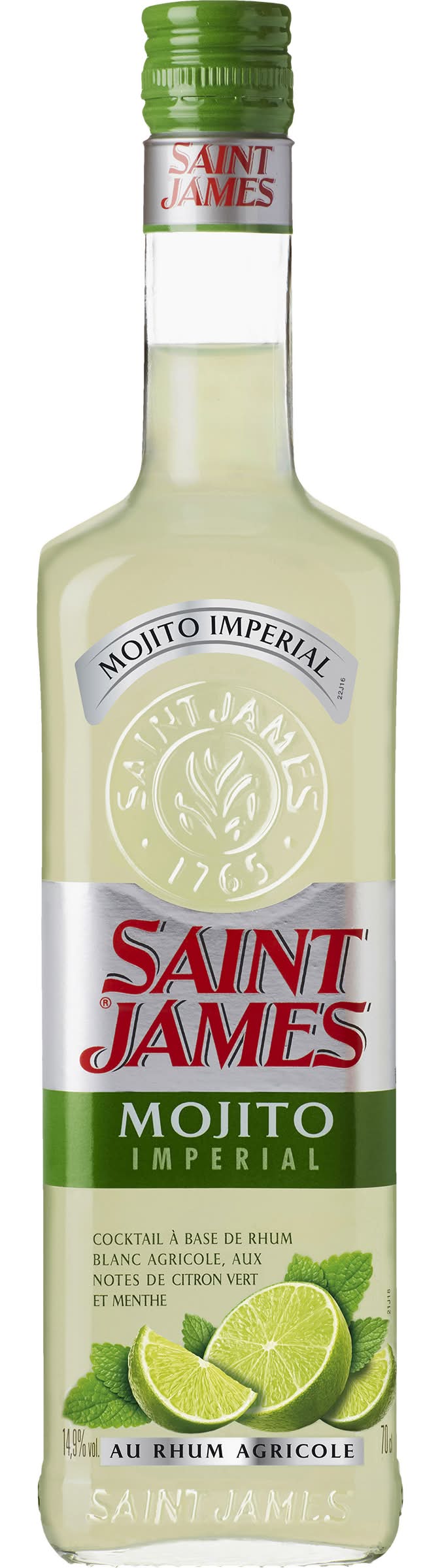 Saint James - Cocktail mojito imperial à base de rhum agricole (700ml)