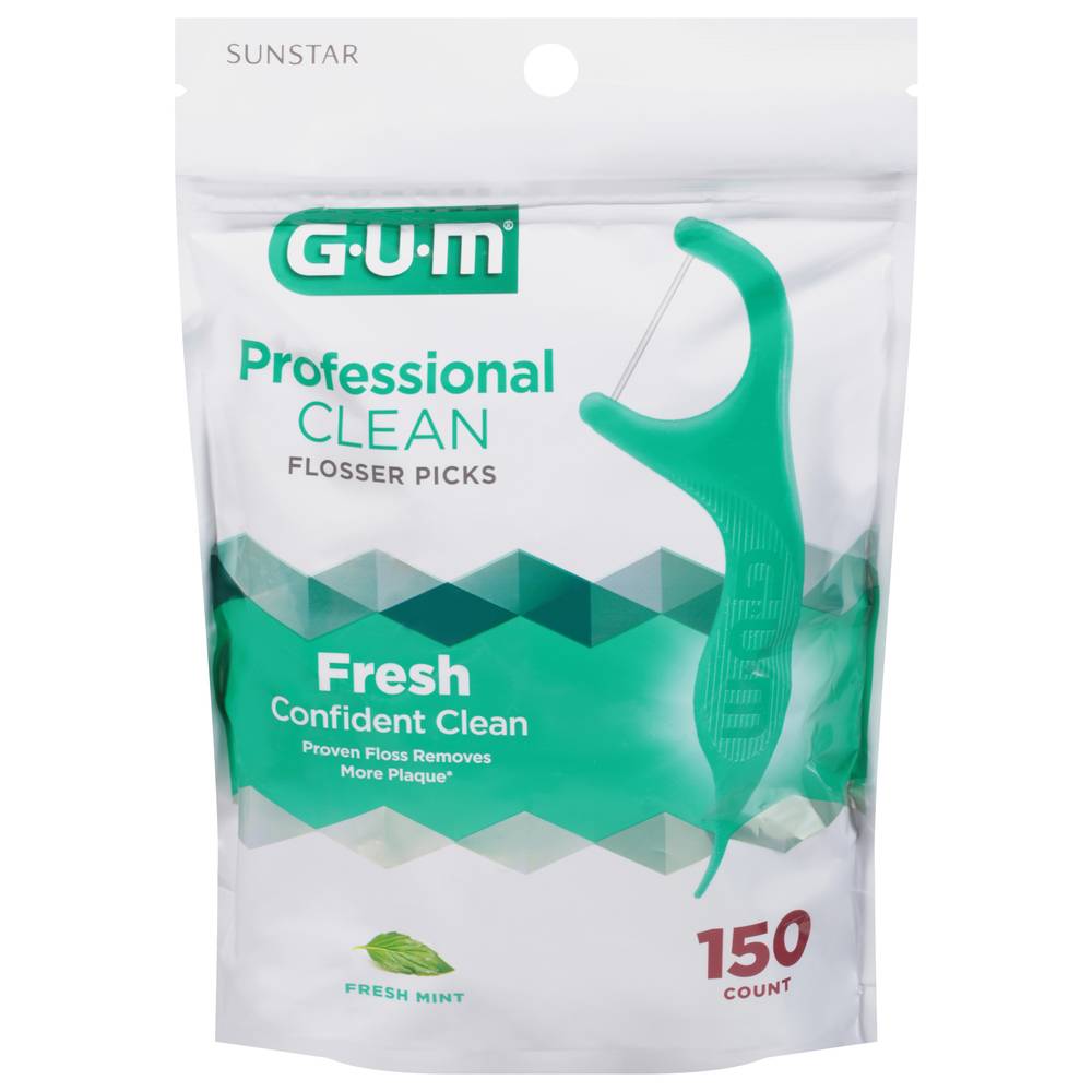 GUM Professional Clean Fresh Mint Flossers (5 oz)