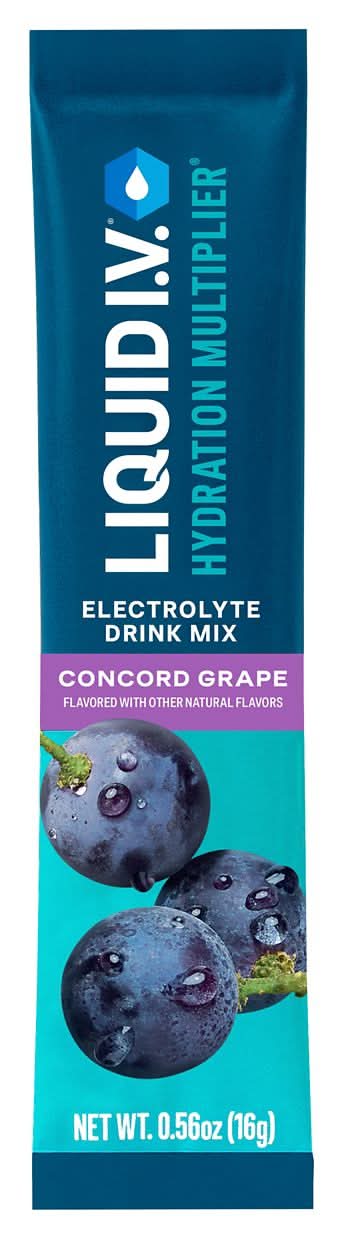 Liquid I.V. Hydration Multiplier Electrolyte Drink Mix, Concord Grape (0.56 oz)