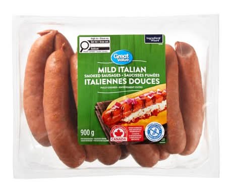 Great Value Mild Italian Smoked Sausages (900 g)